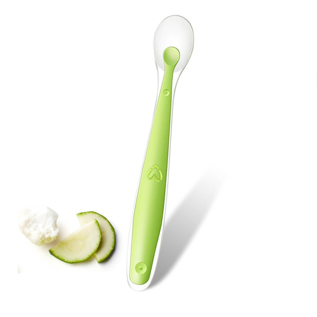 Image of Baby Silicone Spoon: Soft, Safe, and On Sale at OleOle! Complete with Storage Box for a Mess-Free Feeding Experience.