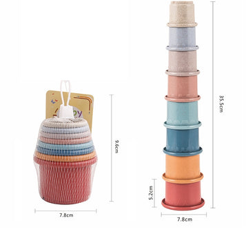 Pile and Play Stacking Cup Toys for Baby